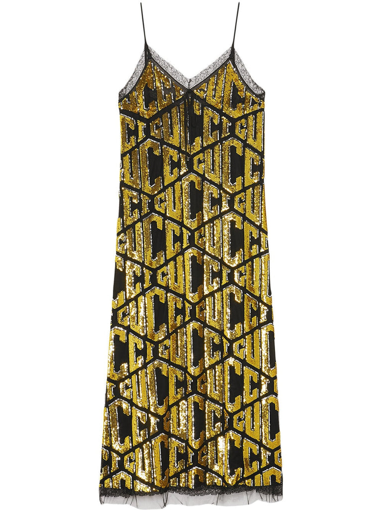 Gucci game sequins slip dress