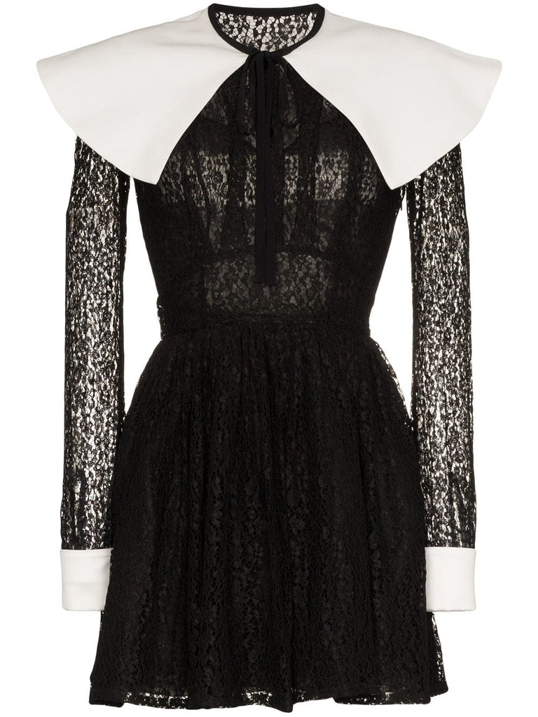 Mikado Lace Mini-Dress