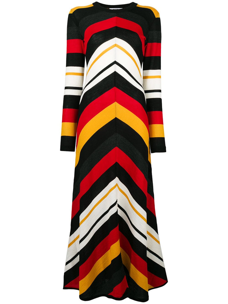 chevron print maxi dress