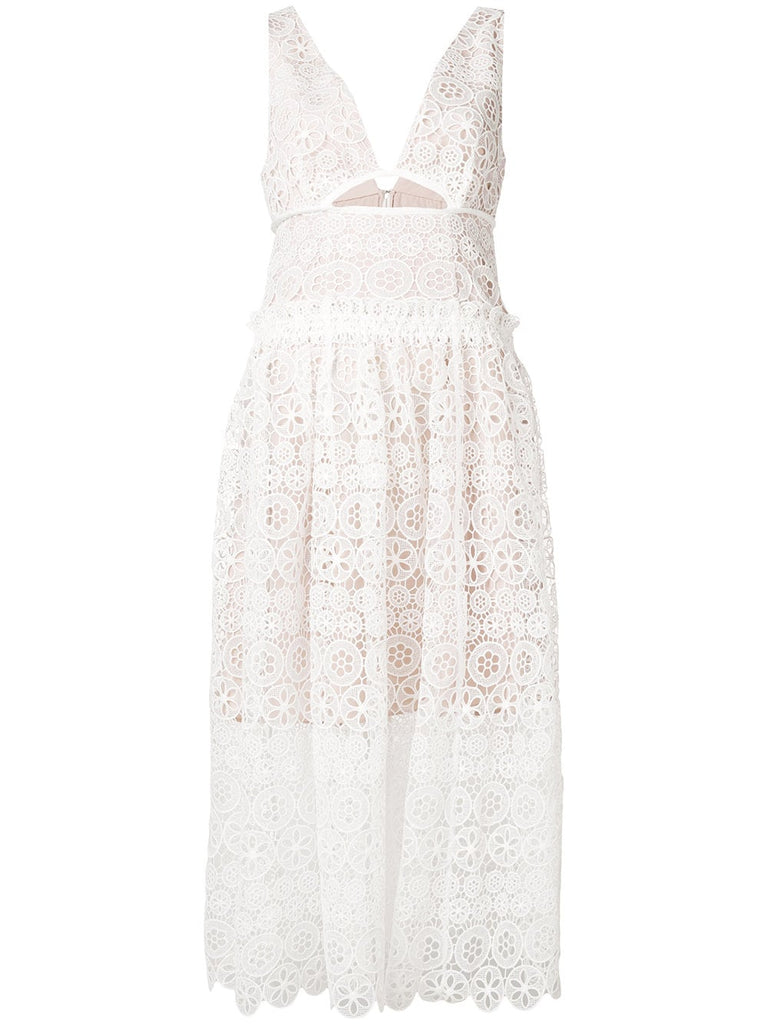 cut out lace dress