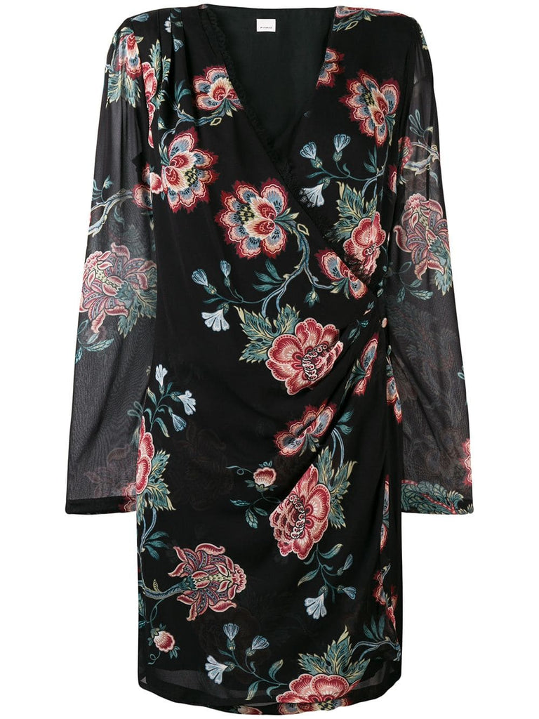 floral print wrap dress