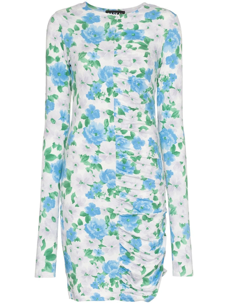 cocoon floral print dress