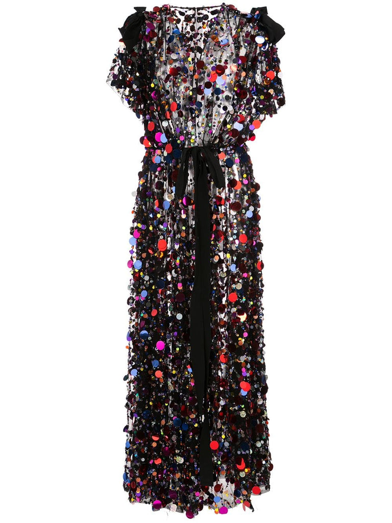 sequin-embellished long dress