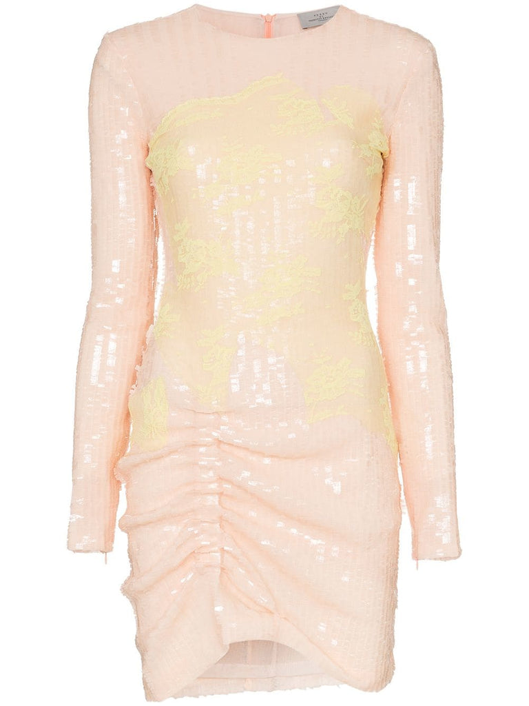 Michelle sequinned lace mini dress