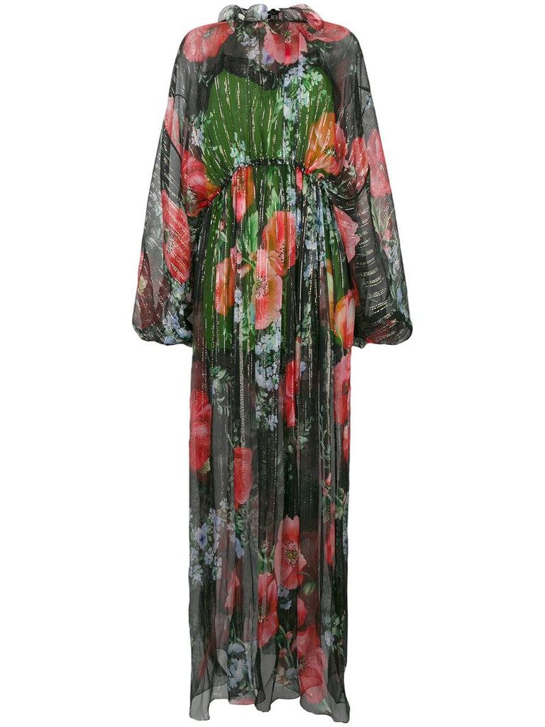 floral-print maxi dress