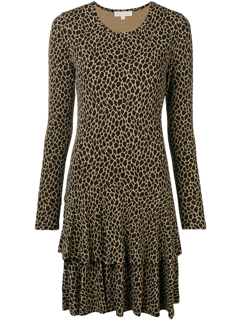 leopard print shift dress