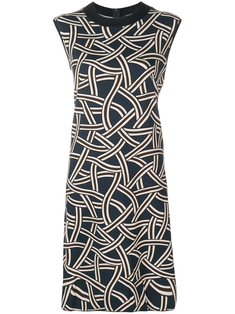 geometric print T-shirt dress