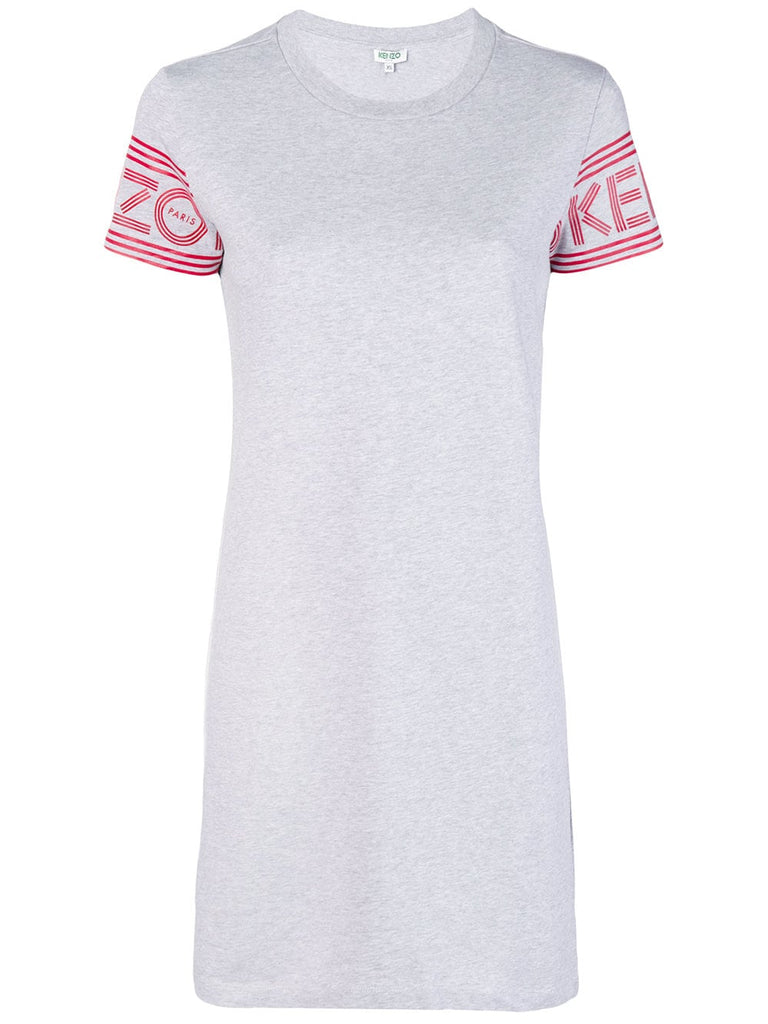 logo sleeve T-shirt dress