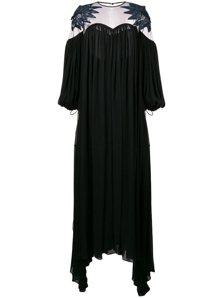 pleated long dress