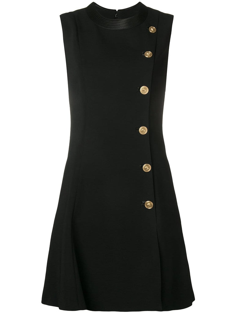 asymmetric buttoned dress