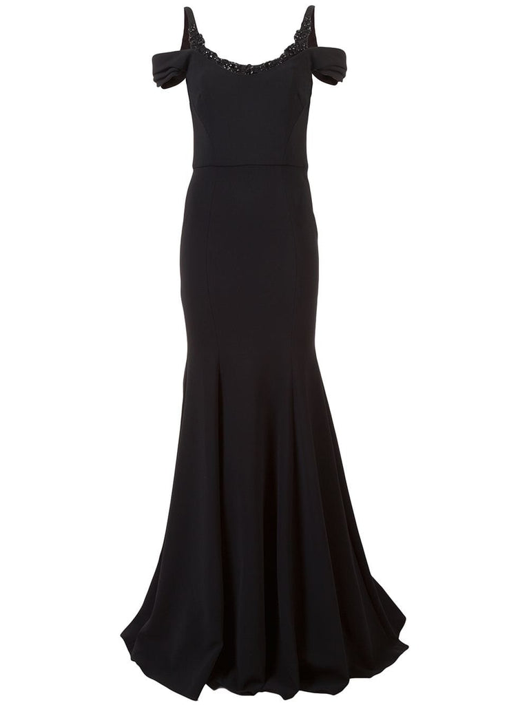 embellished neck gown