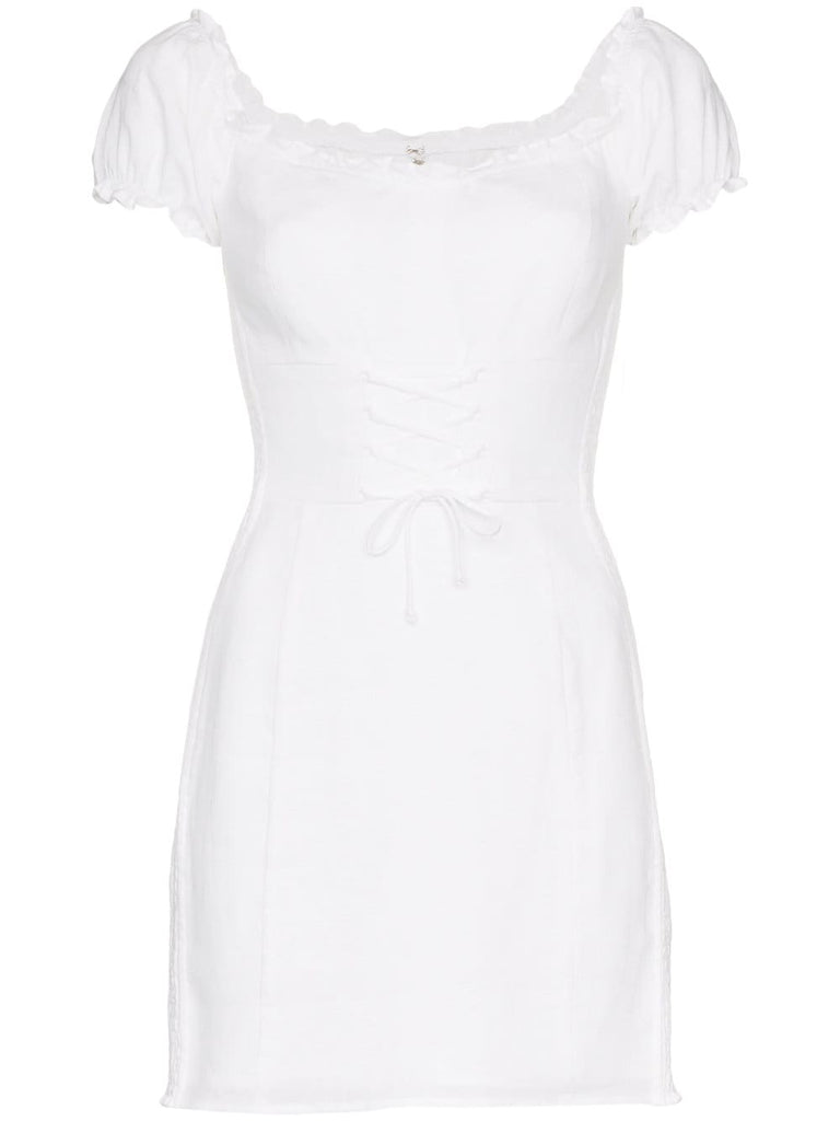 Hudsun' linen mini dress with belt