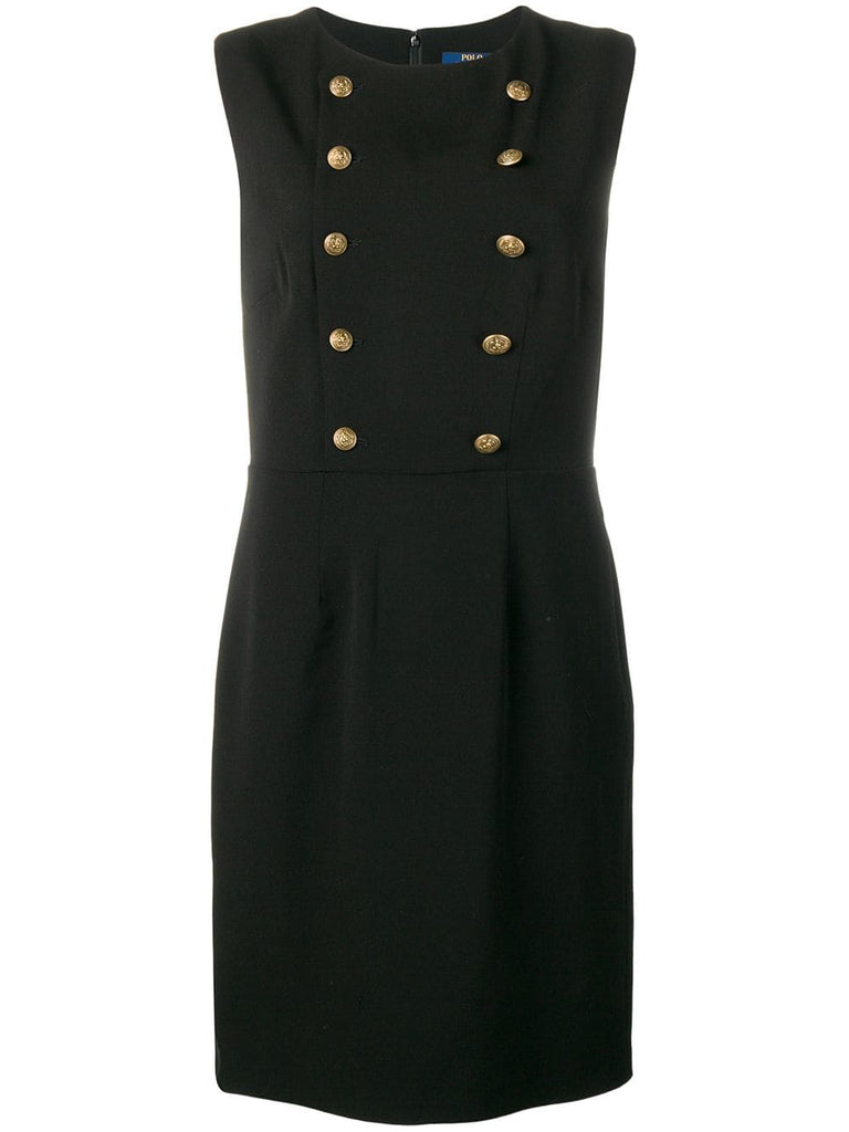 sleeveless military dress