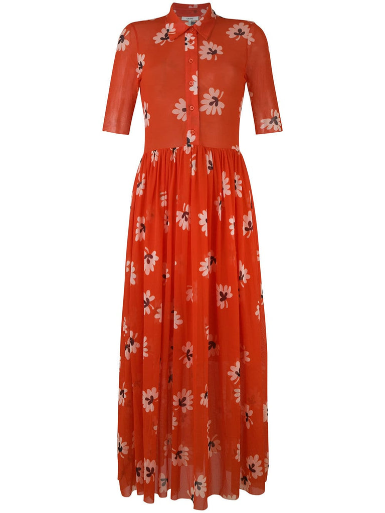 flared floral maxi dress