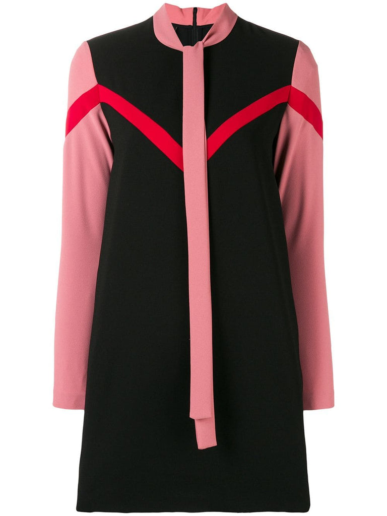 colour block shift dress