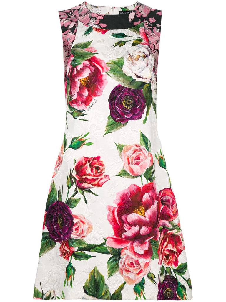 peony-print dress