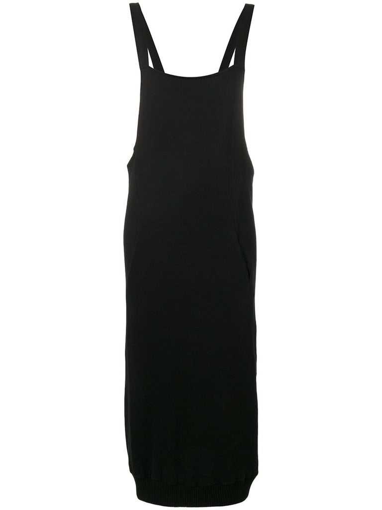 sleeveless shift midi dress