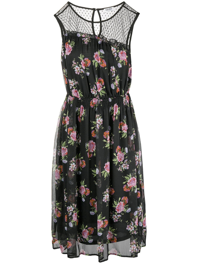 floral sleeveless dress