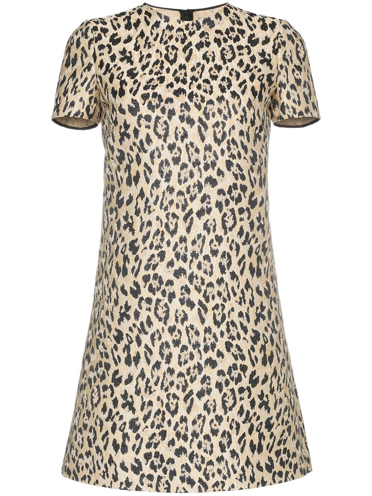 leopard print mini dress