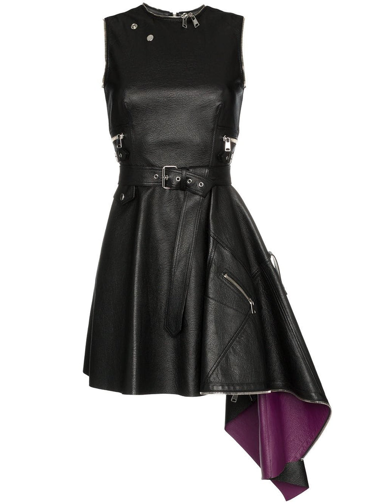 belted biker dress