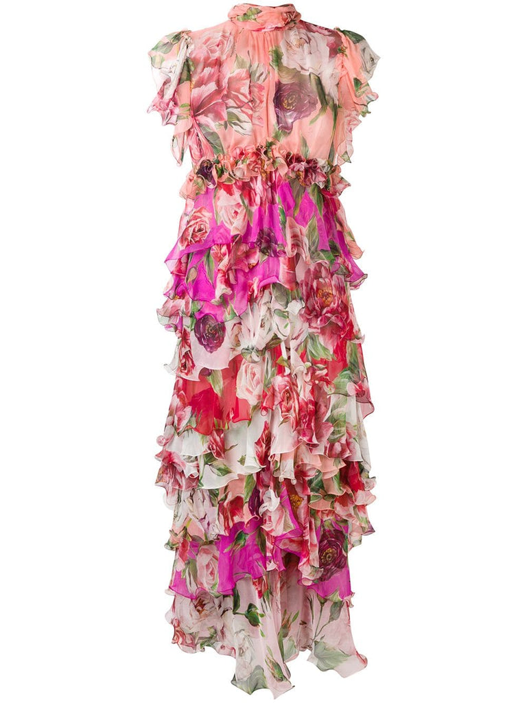 floral print evening dress