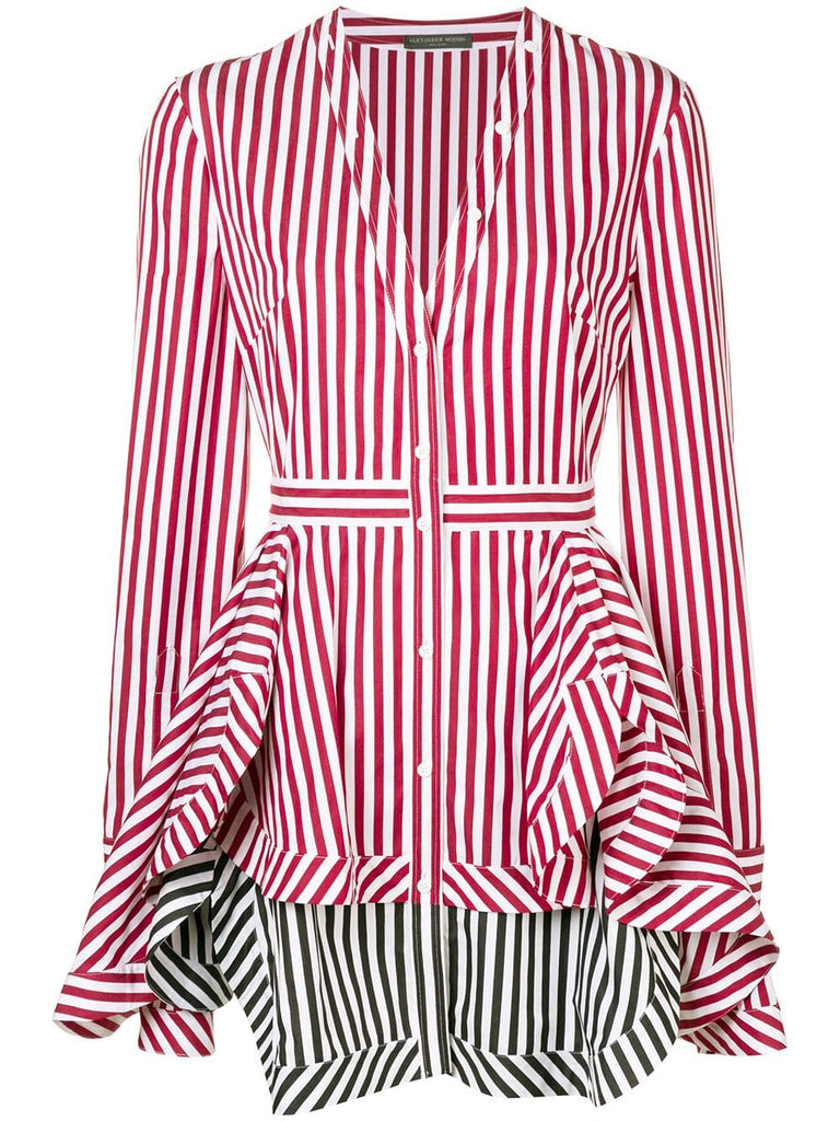 ruffled striped dress