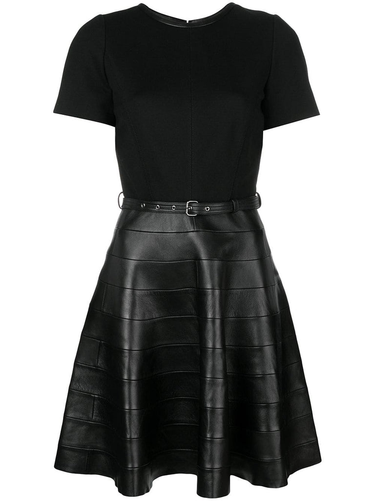 belted skater dress