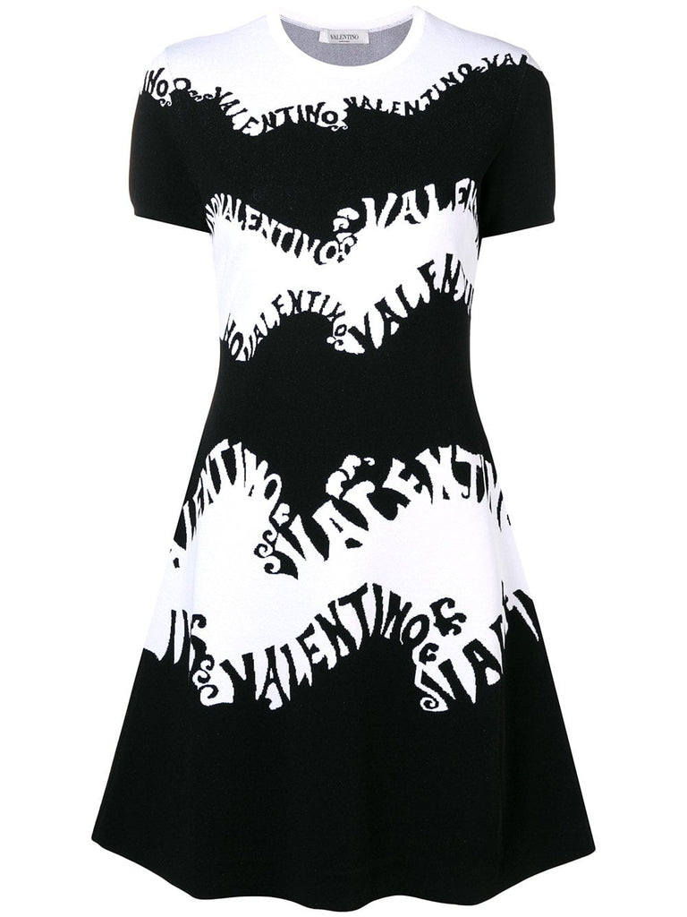 wave logo mini dress