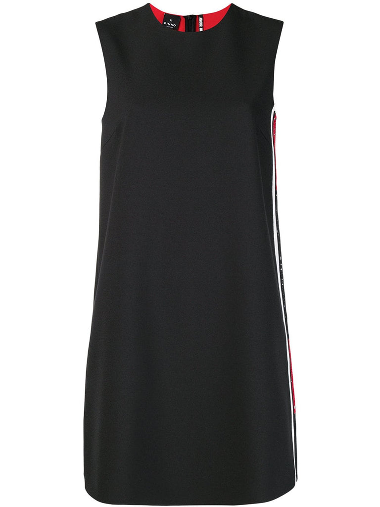 contrasting strap shift dress