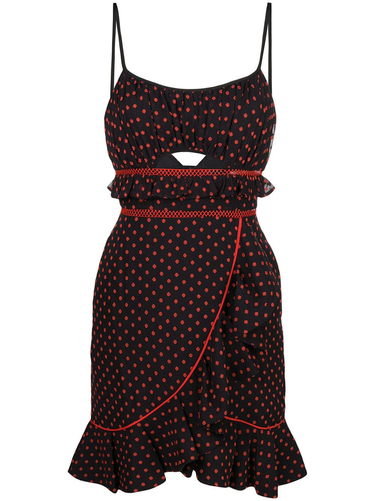 cutout polka dots dress