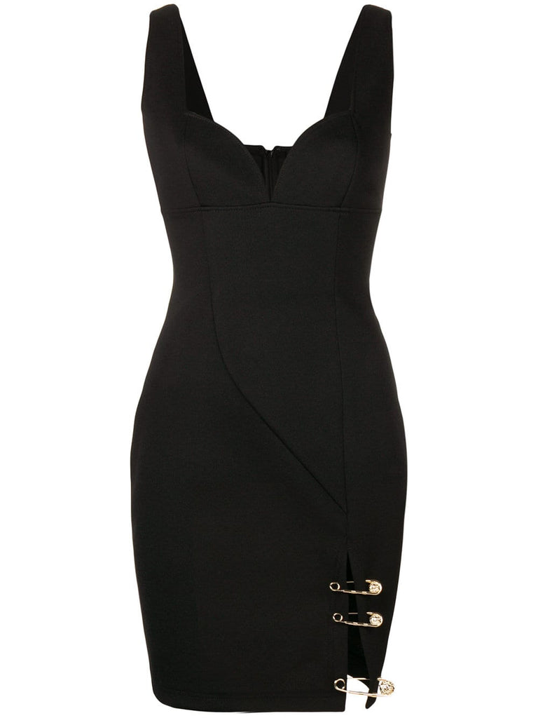 side-slit safety-pin dress