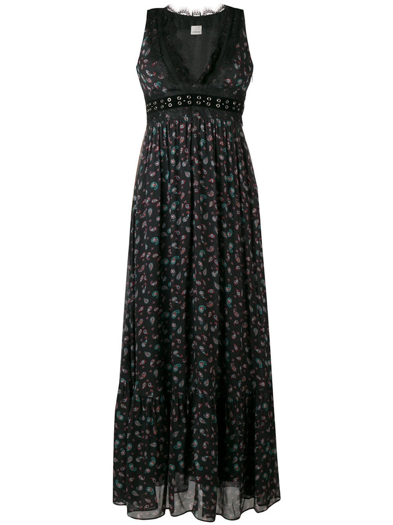 long paisley print dress