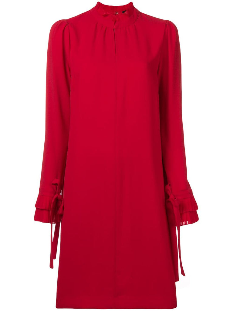 ruffle-trimmed shift dress