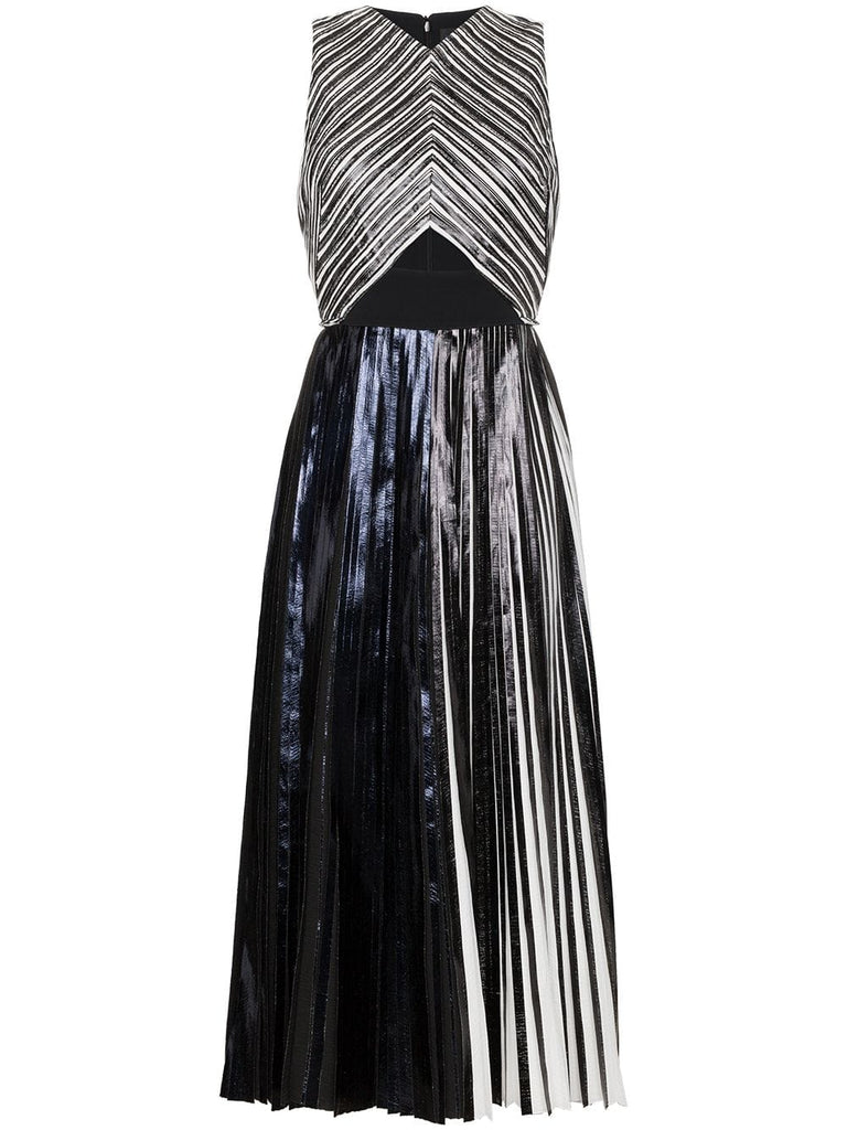 Re Edition Pleated Foil Dress