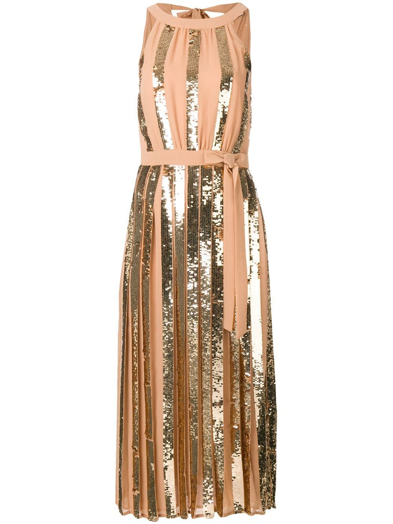 sequin paneled dress