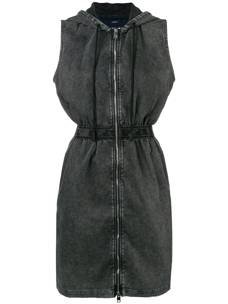 hooded denim dress