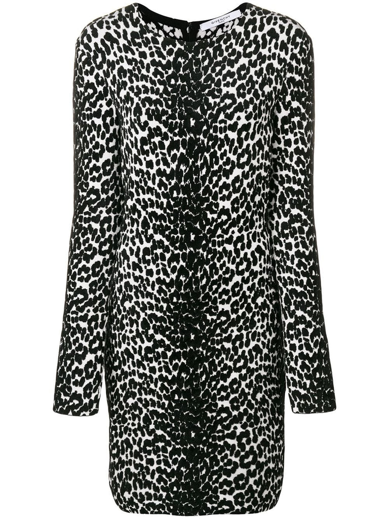 animal print longsleeved dress