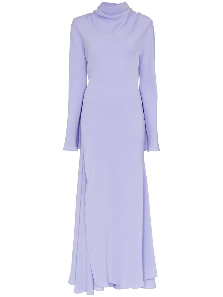 Georgian high neck slit detail dress