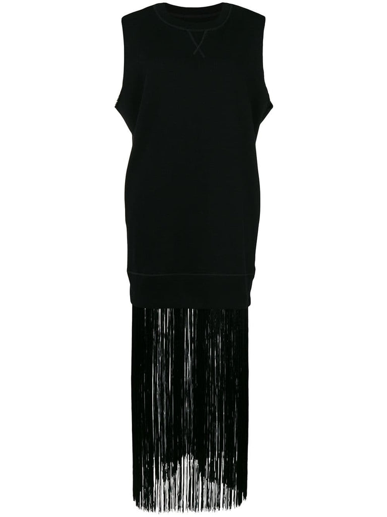 fringed sweat tank dress