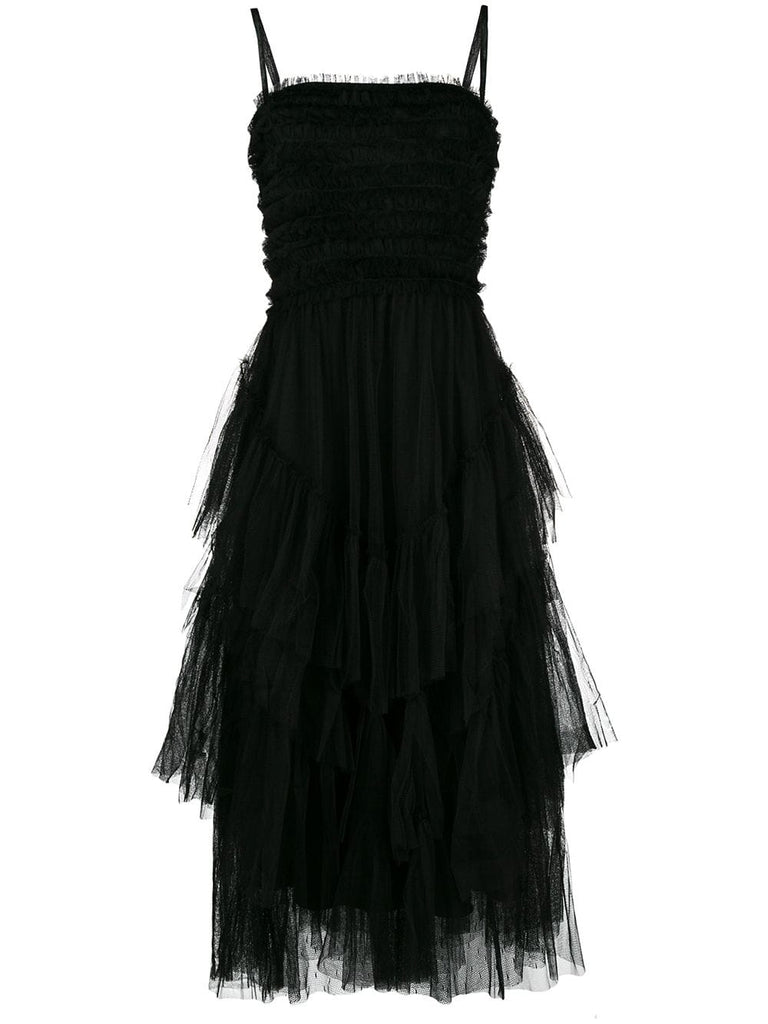 tulle ruffled dress