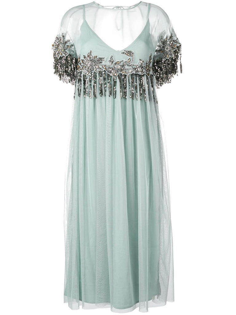 tulle embellished dress