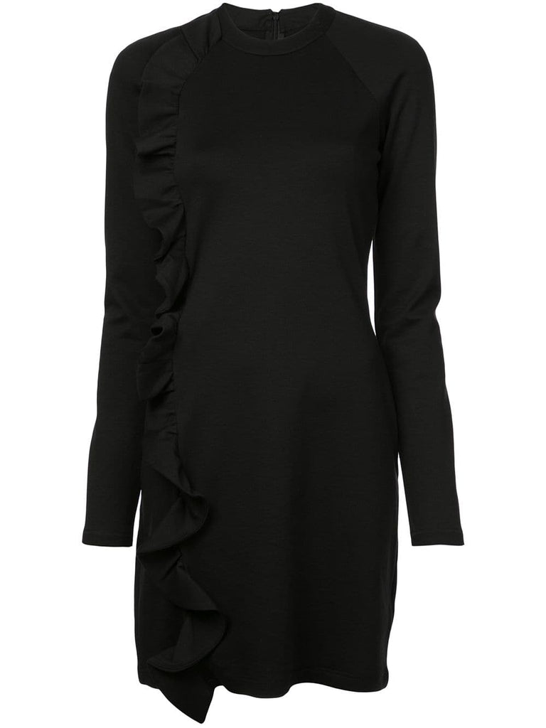 longsleeved ruffle detail dress