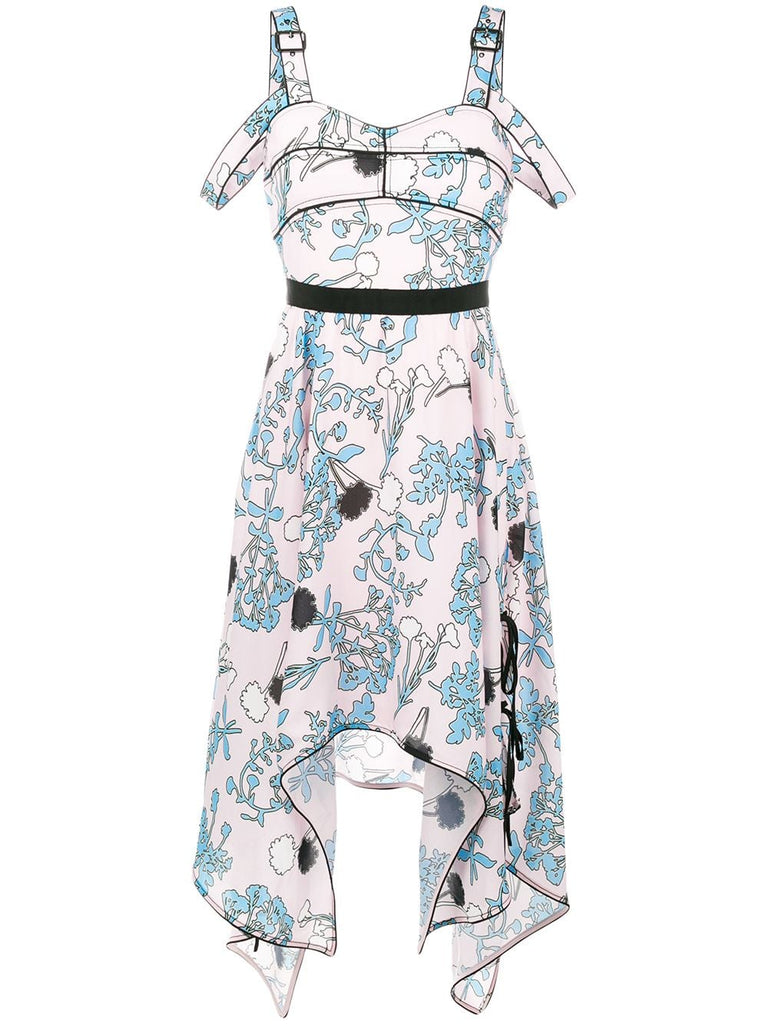 floral asymmetric dress