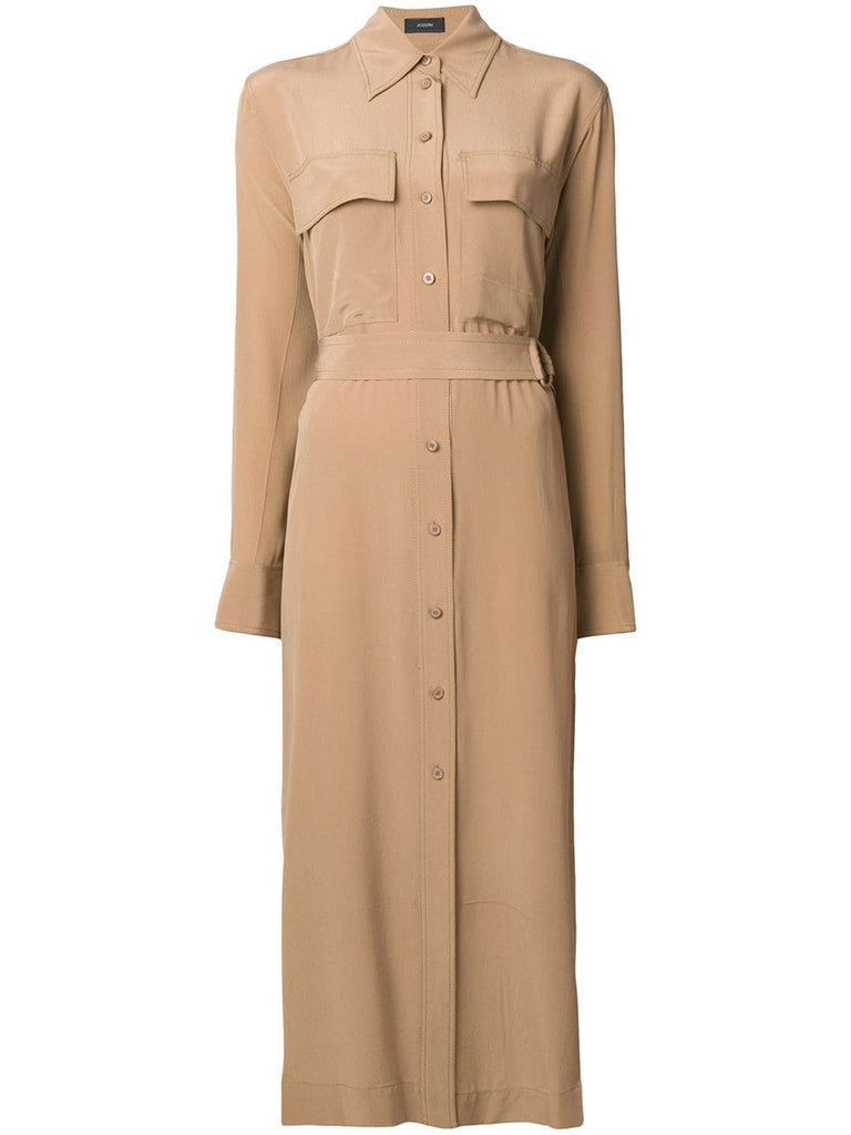 buttoned trench dress