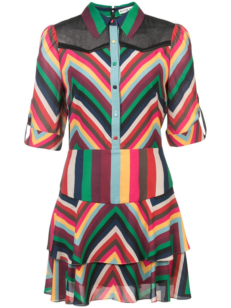 chevron stripe shirt dress