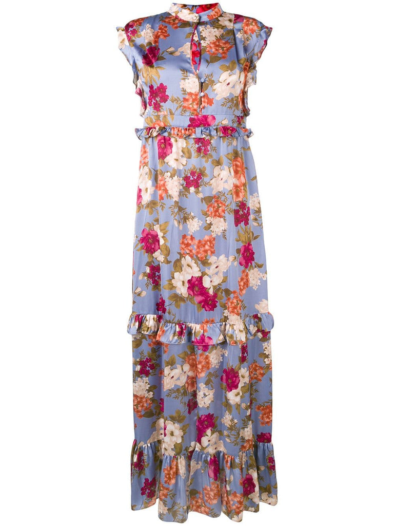 LE COEUR DE TWIN-SET floral sleeveless maxi dress