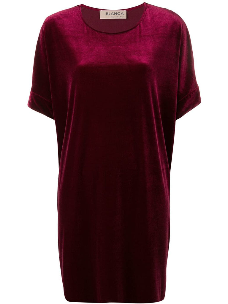 velvet T-shirt dress