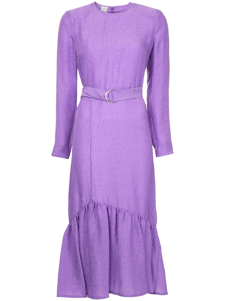 ruffled hem dress