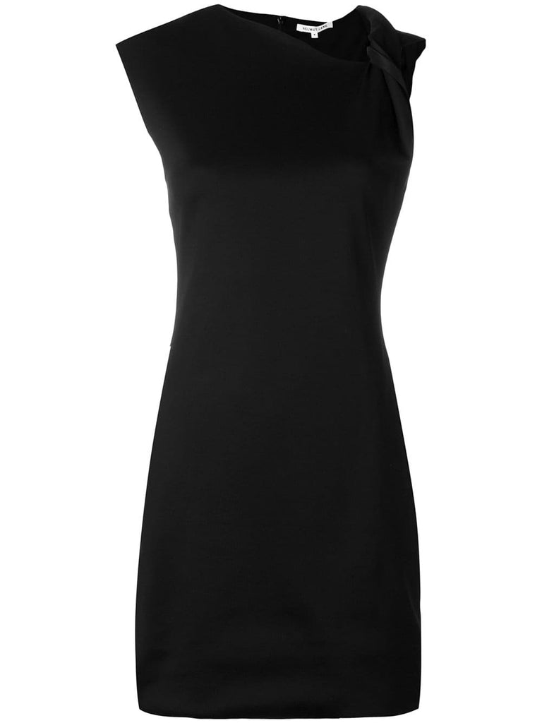 asymmetric shoulders mini dress