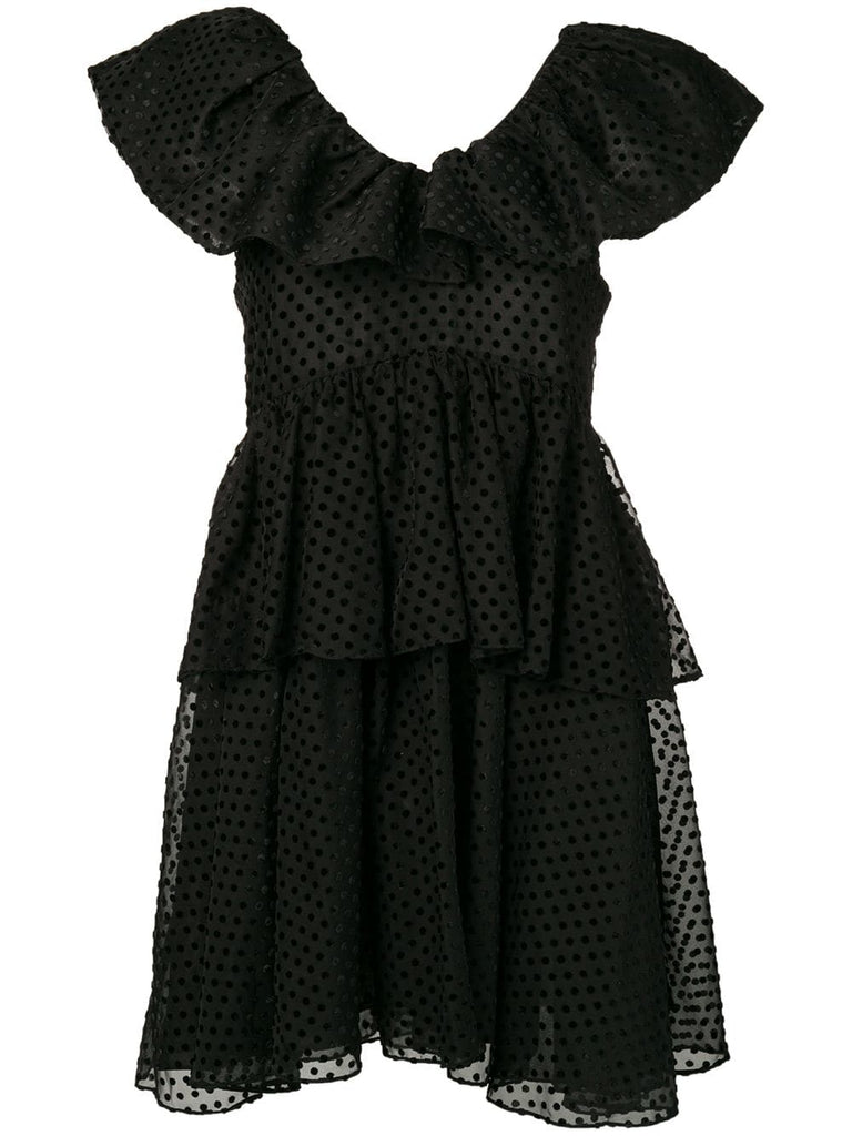 polka dot ruffle dress